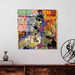 Wallity Pintura Decorativa de Vidrio Templado Multicolor 50 x 50 cm